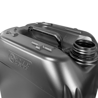 20 Litre Plastic Black UN Approved Stackable Jerry Can with 61mm Neck 800g