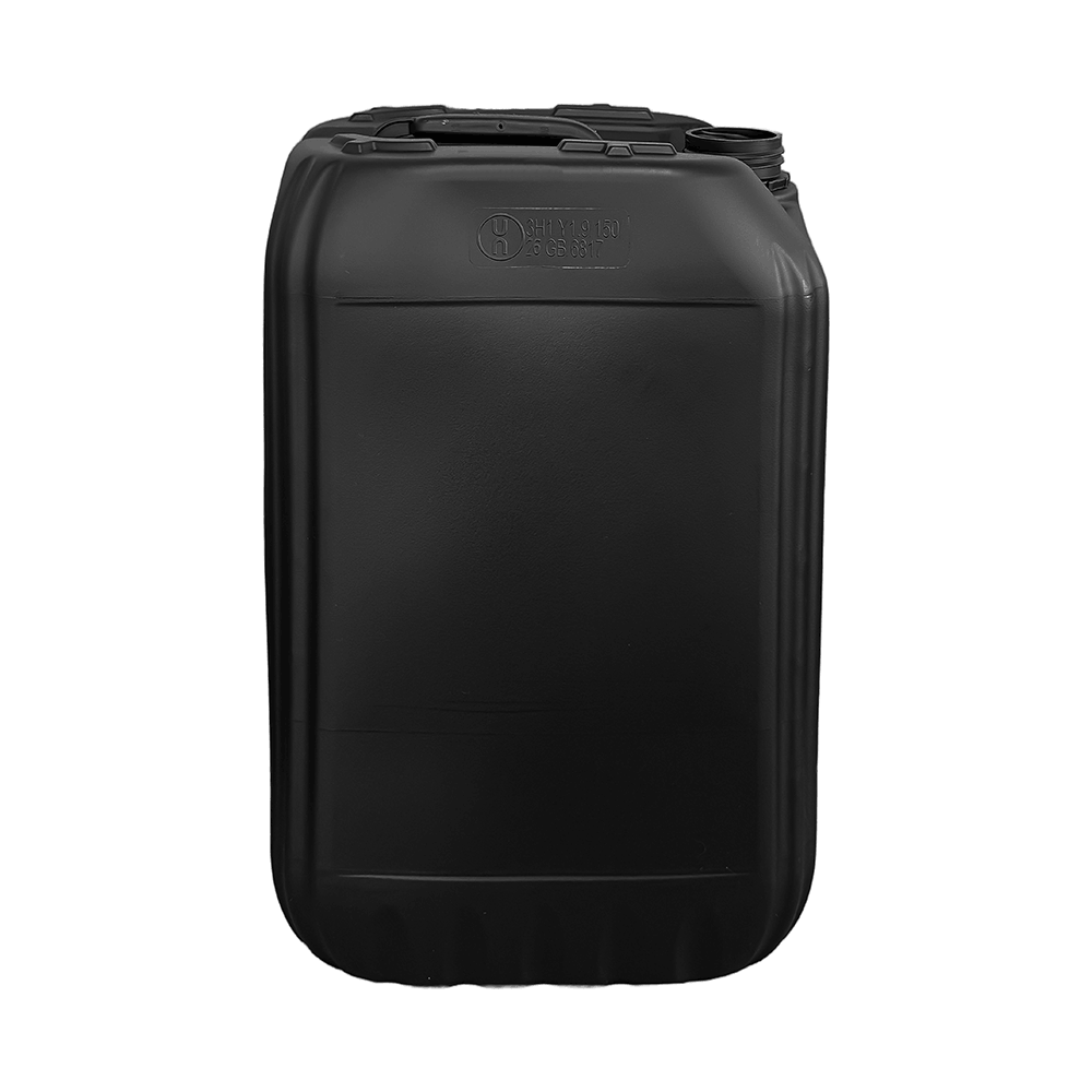25 Litre Plastic Black UN Approved Stackable Jerry Can with 61mm Neck 900g