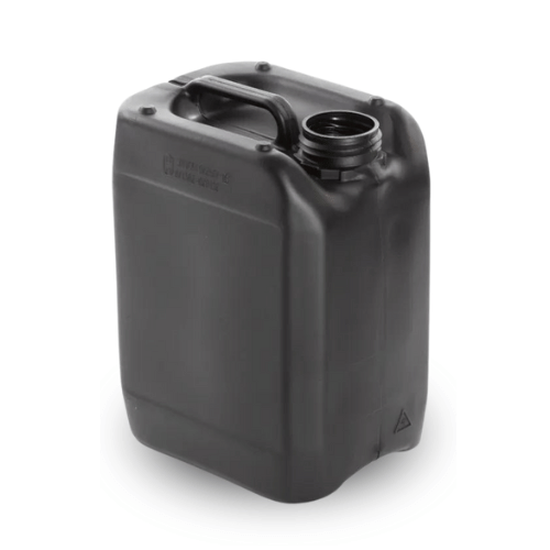 5 Litre Plastic Black Stackable Jerry Can UN 51mm Tamper Evident