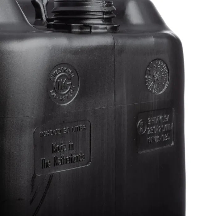 30 Litre Plastic Black UN Approved Stackable Jerry Can with 61mm Neck