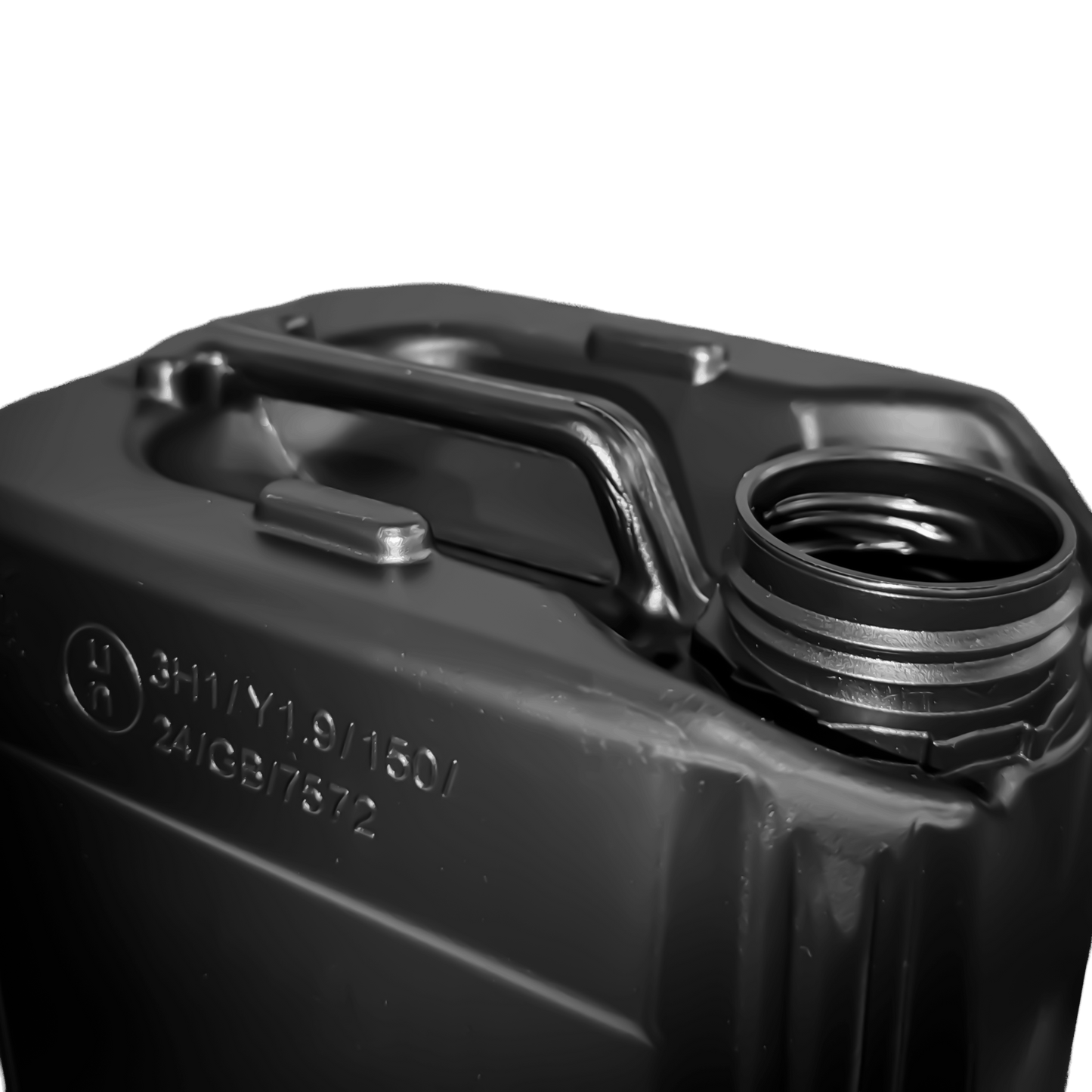 5 Litre Black UN Approved Stackable Jerry Can with 51mm Neck 250g