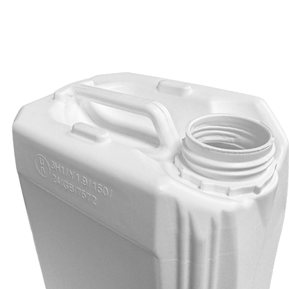 5 Litre Plastic White UN Approved Stackable Jerry Can with 51mm Neck 250g