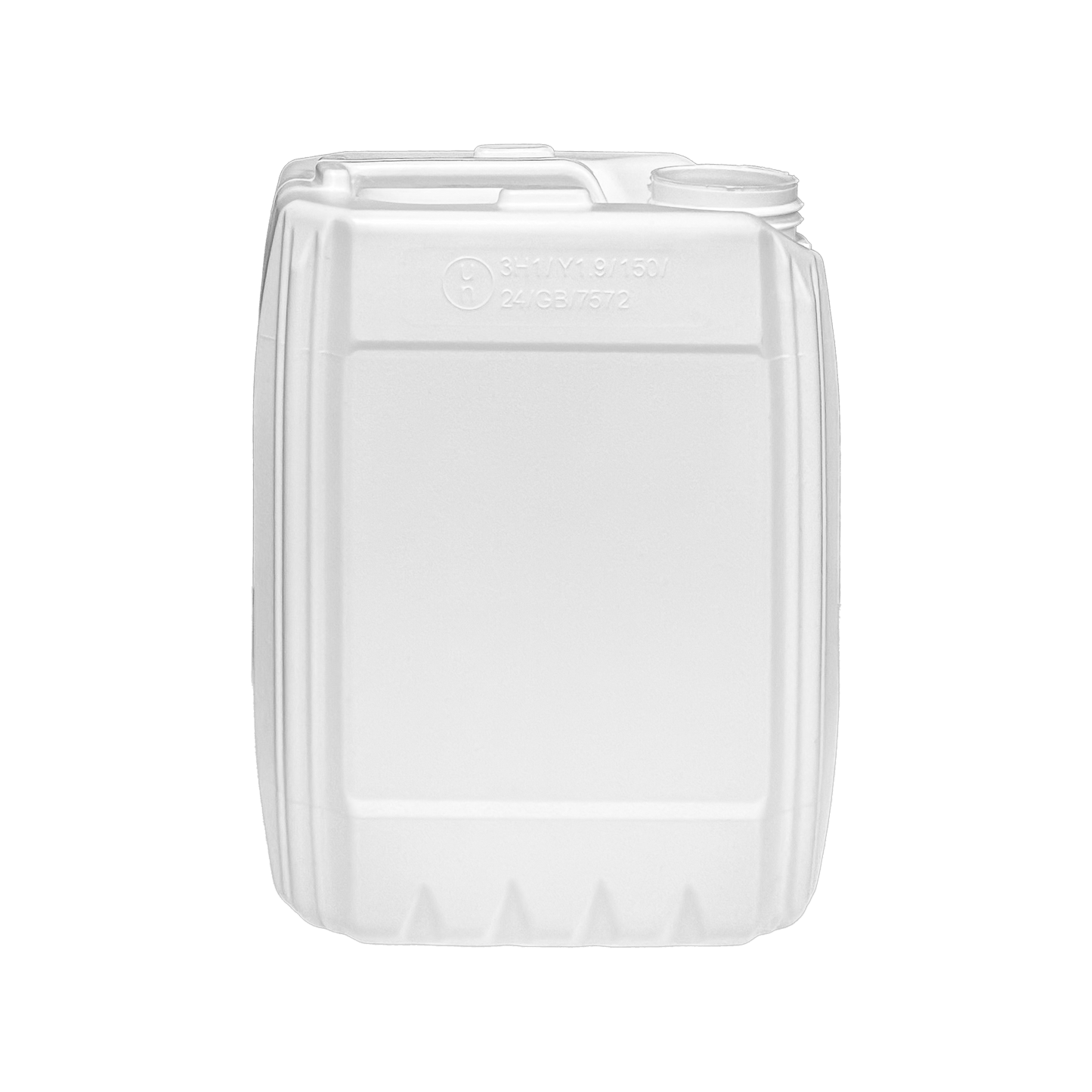 5 Litre Plastic White UN Approved Stackable Jerry Can with 51mm Neck 250g