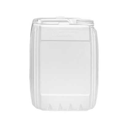 5 Litre Plastic White UN Approved Stackable Jerry Can with 51mm Neck 250g