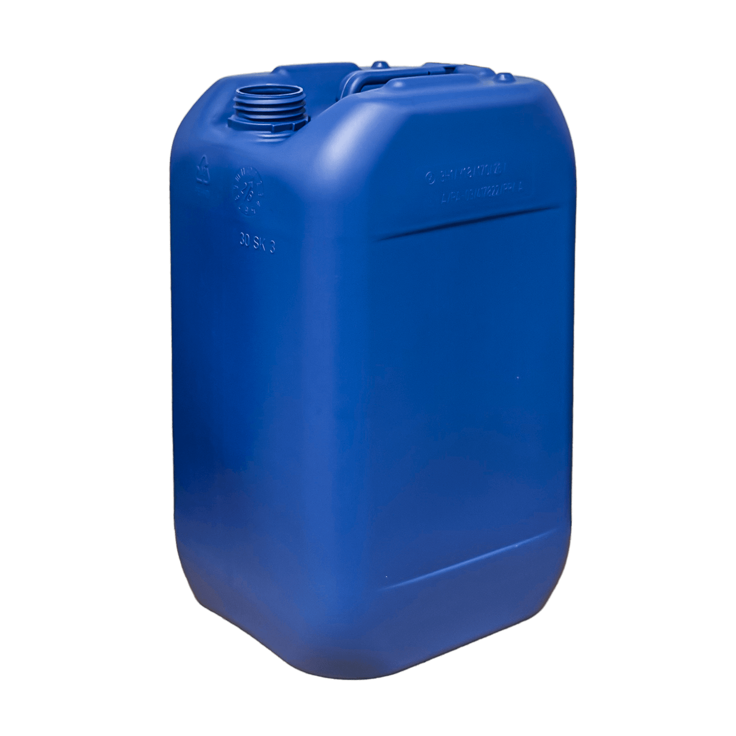 30 Litre Plastic Blue UN Approved Stackable Jerry Can with 61mm Neck 1300g