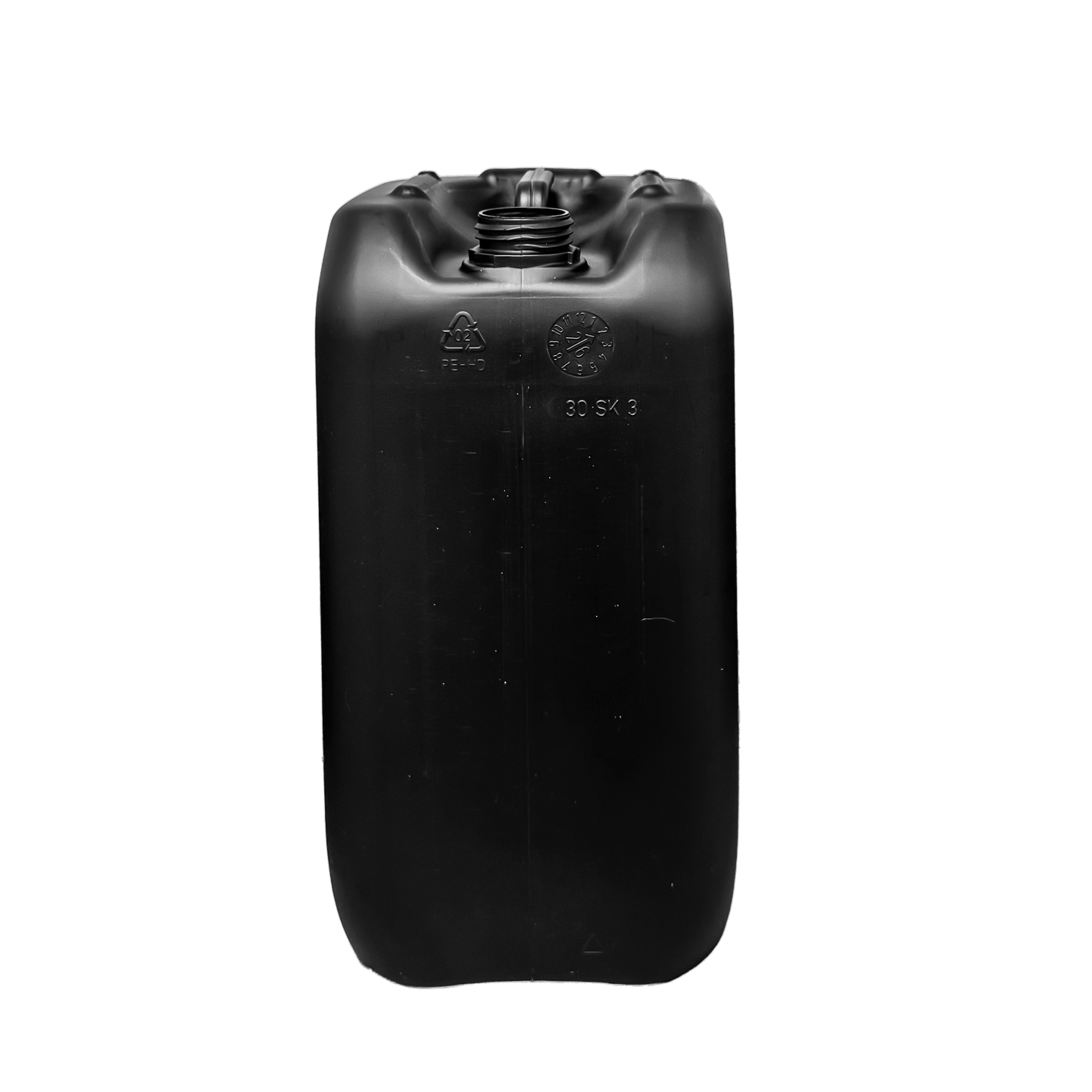 30 Litre Plastic Black UN Approved Stackable Jerry Can with 61mm Neck 1300g