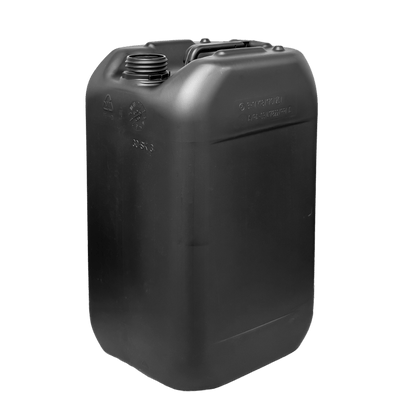 30 Litre Plastic Black UN Approved Stackable Jerry Can with 61mm Neck 1300g