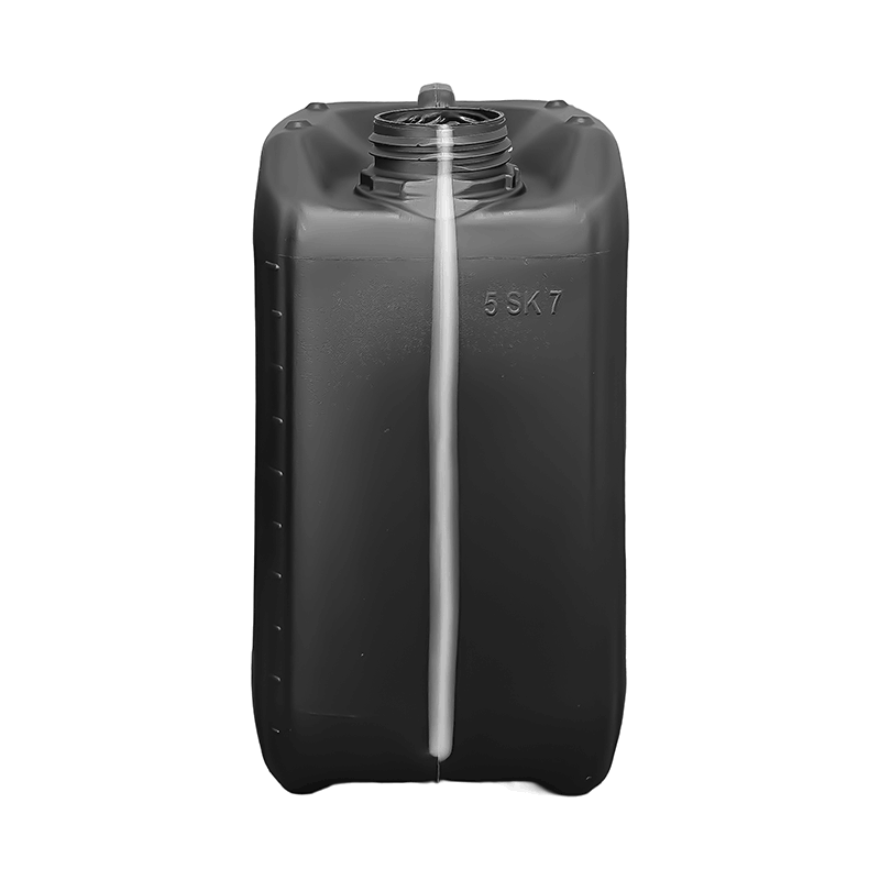 5 Litre Plastic Black Stackable UN Approved Jerry Can with 51mm Neck 220G With Visi Stripe