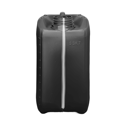 5 Litre Plastic Black Stackable UN Approved Jerry Can with 51mm Neck 220G With Visi Stripe