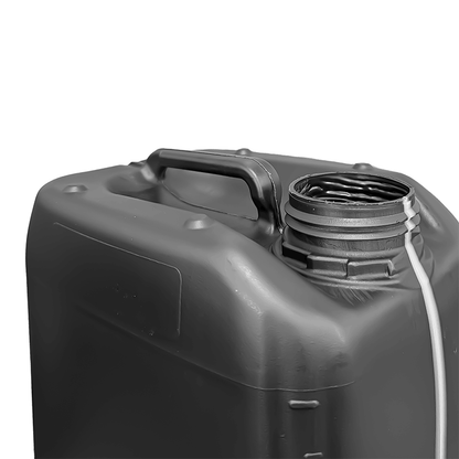 5 Litre Plastic Black Stackable UN Approved Jerry Can with 51mm Neck 220G With Visi Stripe
