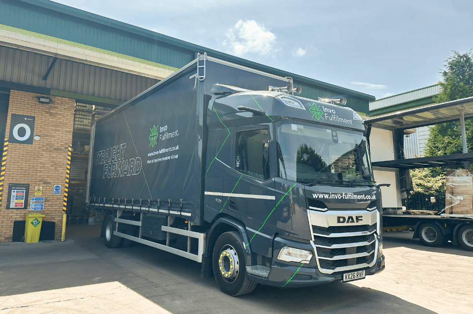 Invo Fulfilment transport lorry at the Southam depot