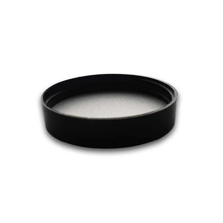 250ml Clear Glass Powder Bottle with Black Screw Cap