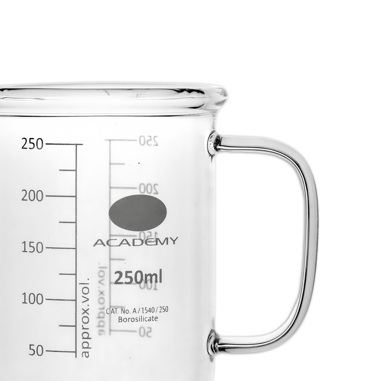 250ml Clear Borosilicate Glass Beaker with Handle