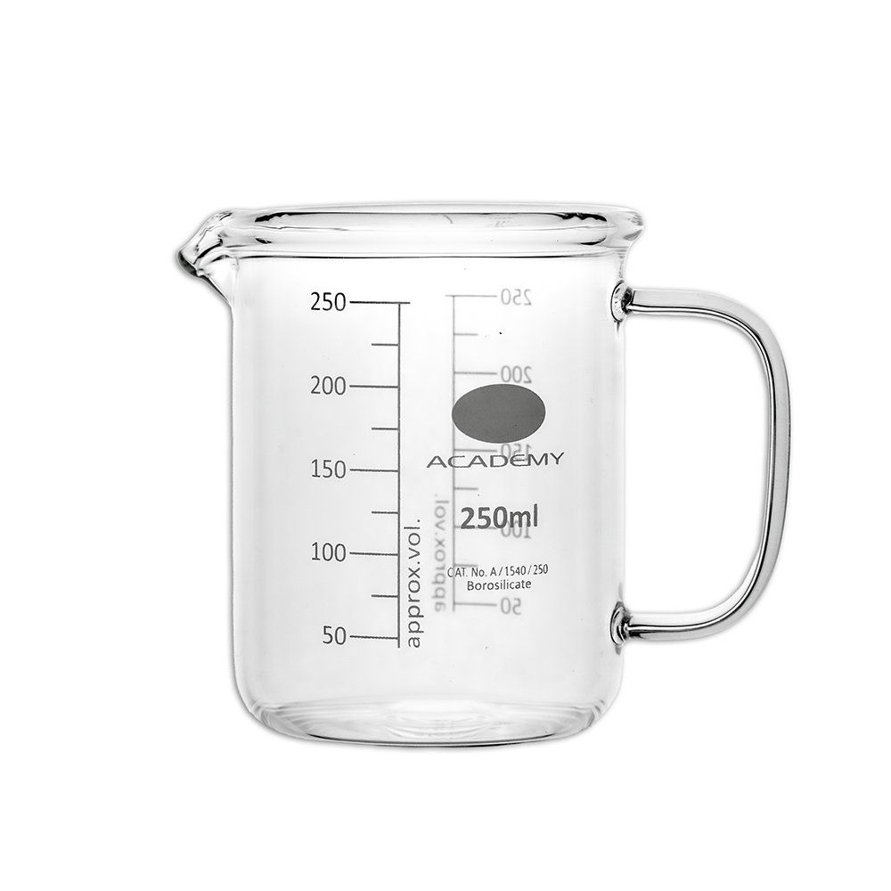 250ml Clear Borosilicate Glass Beaker with Handle