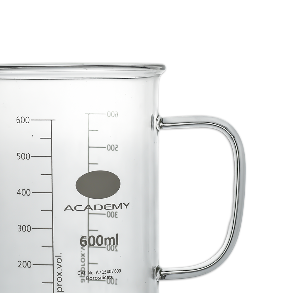 600ml Clear Borosilicate Glass Beaker with Handle