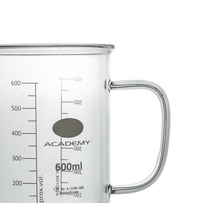 600ml Clear Borosilicate Glass Beaker with Handle