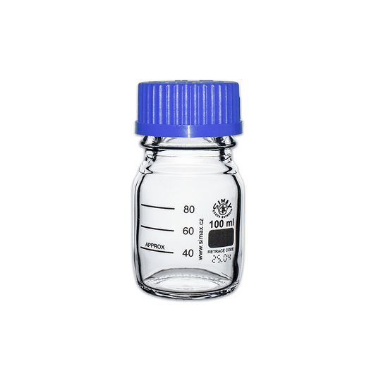 100ml Clear Glass Reagent Bottle with Blue Screw Cap