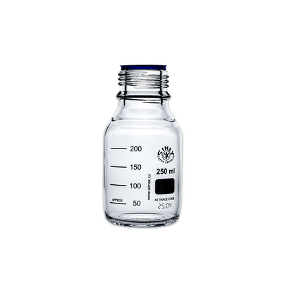 250ml Clear Glass Reagent Bottle with Blue Screw Cap