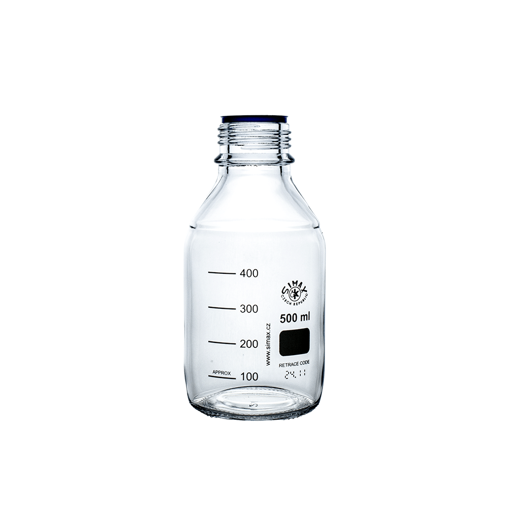 500ml Clear Glass Reagent Bottle with Blue Screw Cap