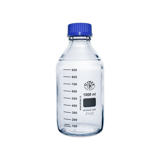 1L Clear Glass Reagent Bottle with Blue Screw Cap