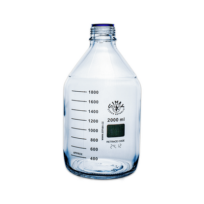 2L Clear Glass Reagent bottle with Blue Screw Cap