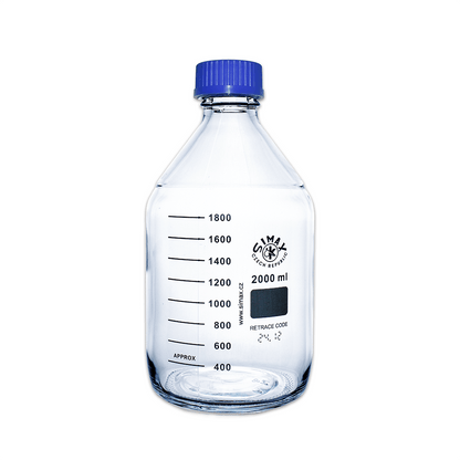 2L Clear Glass Reagent bottle with Blue Screw Cap