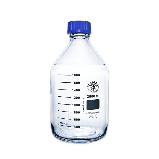 2L Clear Glass Reagent bottle with Blue Screw Cap