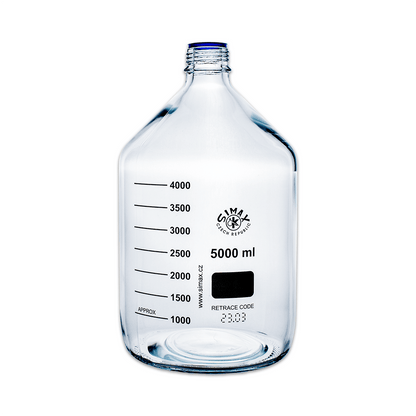 5L Clear Glass Reagent Bottle with Blue Screw Cap