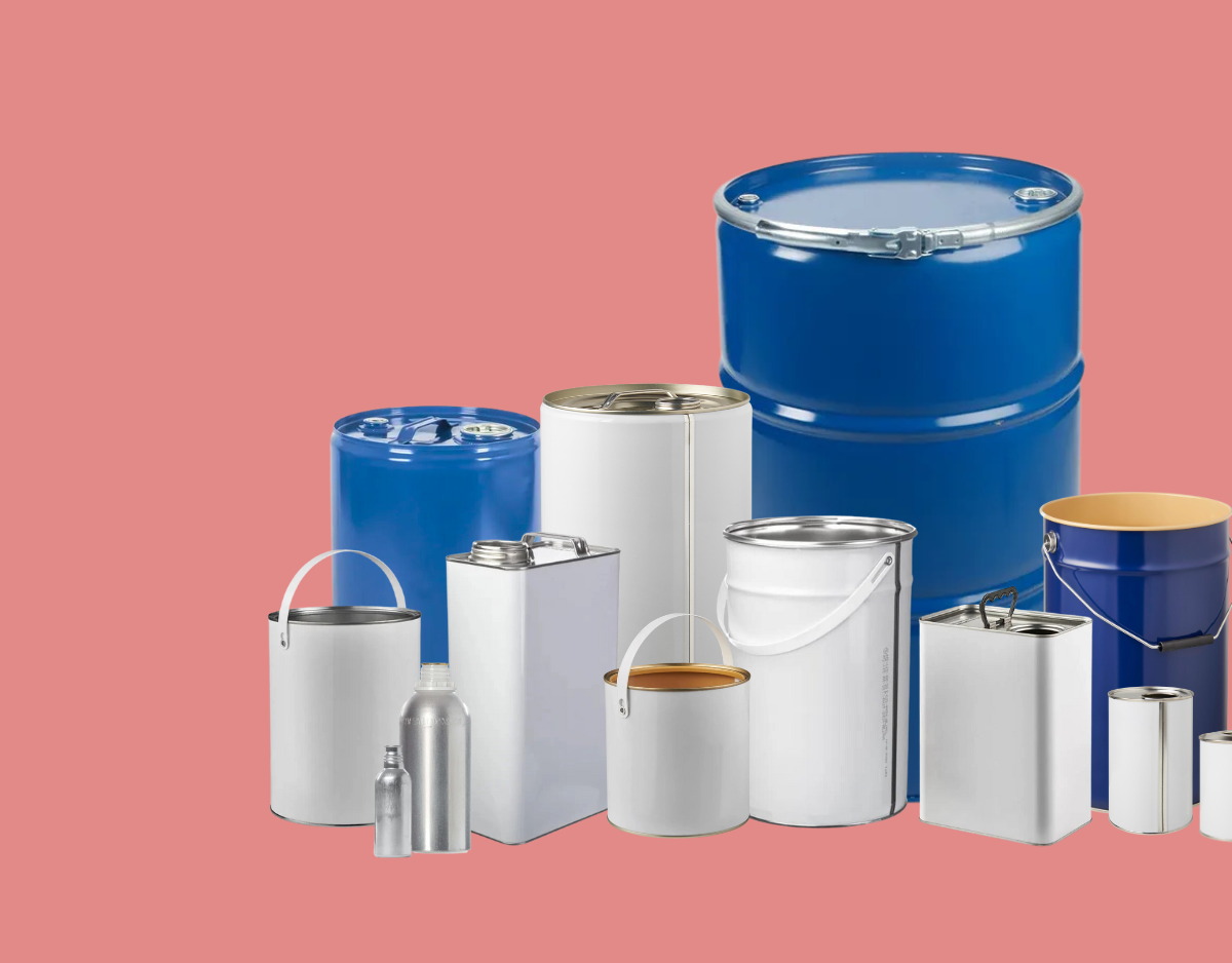 2.5 Litre Plain Lever Lid Tin with Plastic Handle Invopak