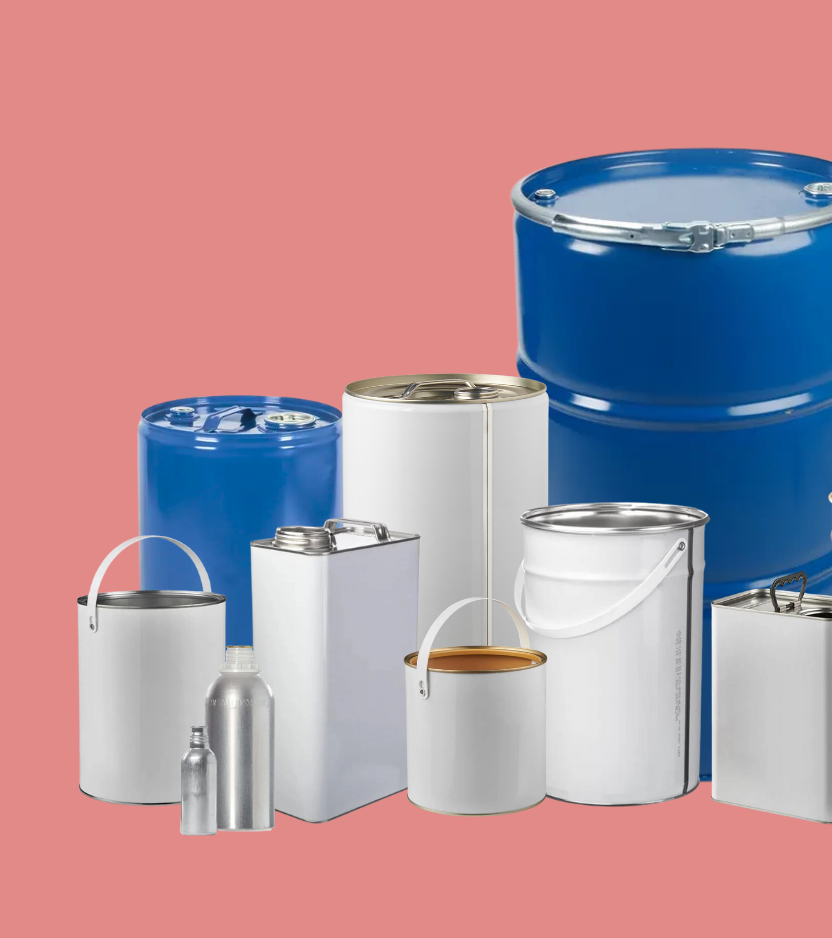 5 Litre Plain Lever Lid Tin with Plastic Handle Invopak