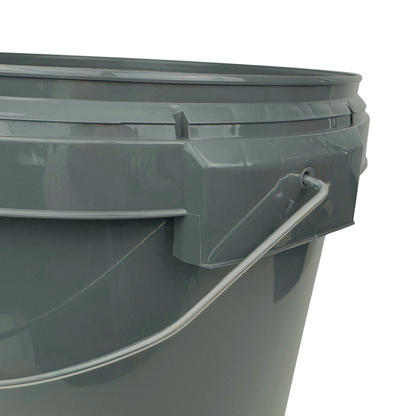 26 Litre Recycled Plastic Grey Round Bucket with Wire Handle