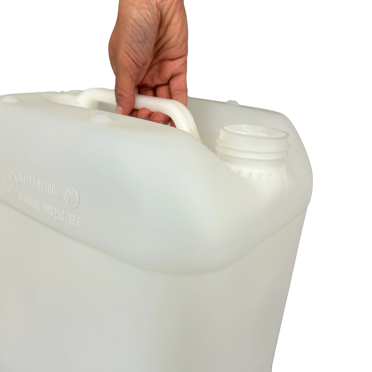 25 Litre Recycled Plastic UN Approved Natural Stackable Jerry Can with 61mm Neck | Invopak