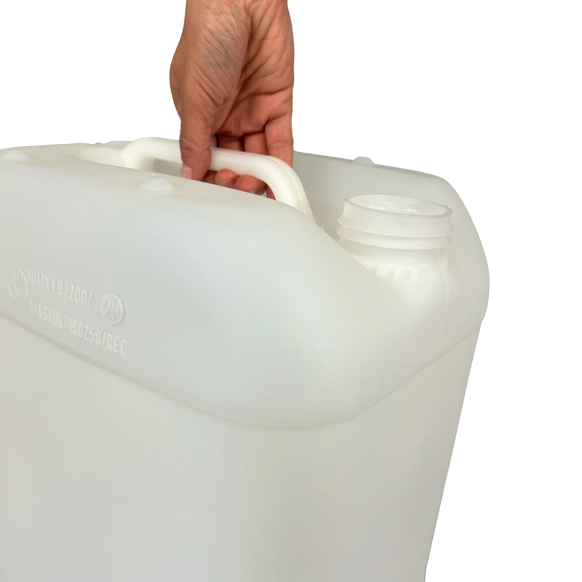 25 Litre Recycled Plastic UN Approved Natural Stackable Jerry Can with 61mm Neck | Invopak