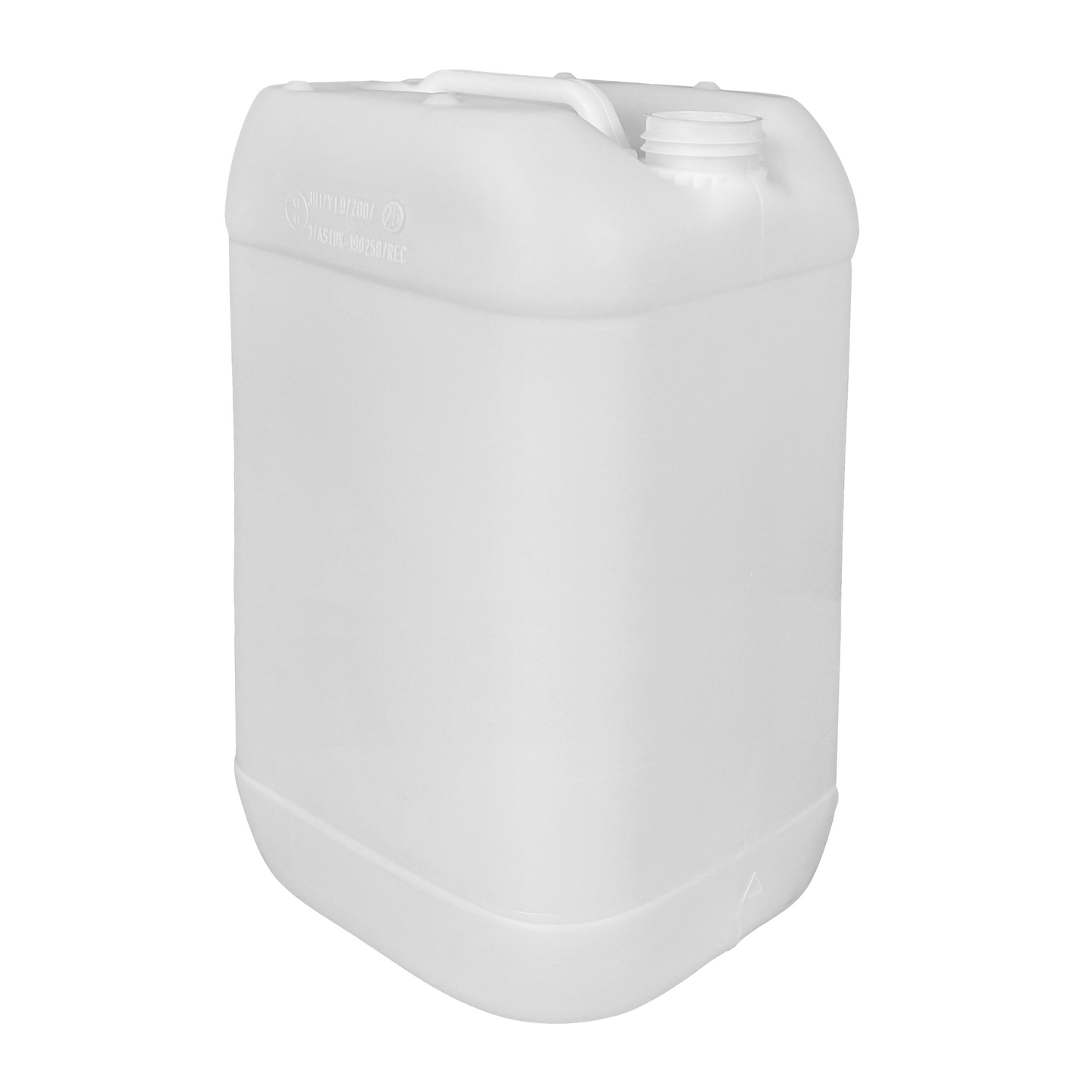 25 Litre Recycled Plastic UN Approved Natural Stackable Jerry Can with 61mm Neck | Invopak