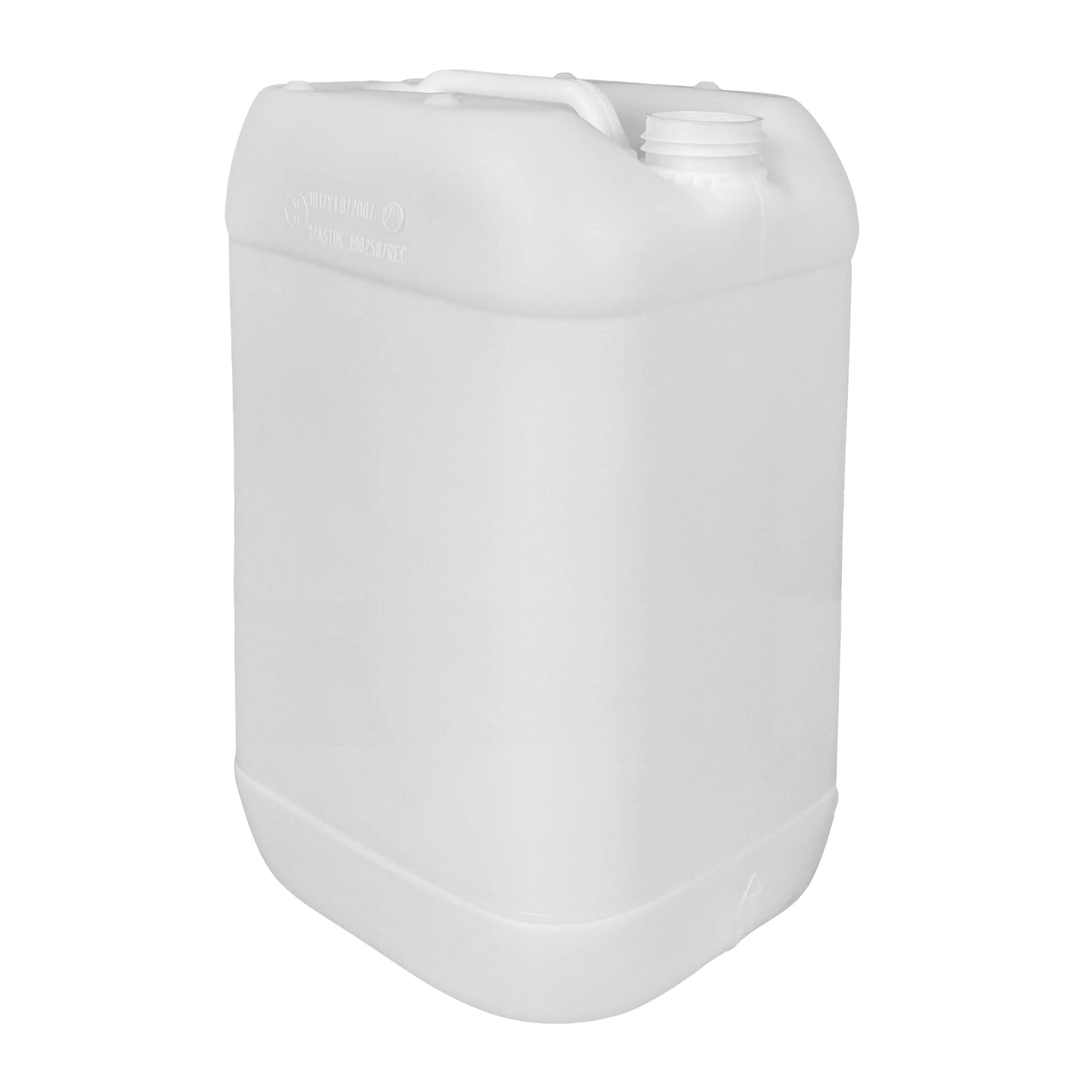 25 Litre Recycled Plastic UN Approved Natural Stackable Jerry Can with 61mm Neck | Invopak