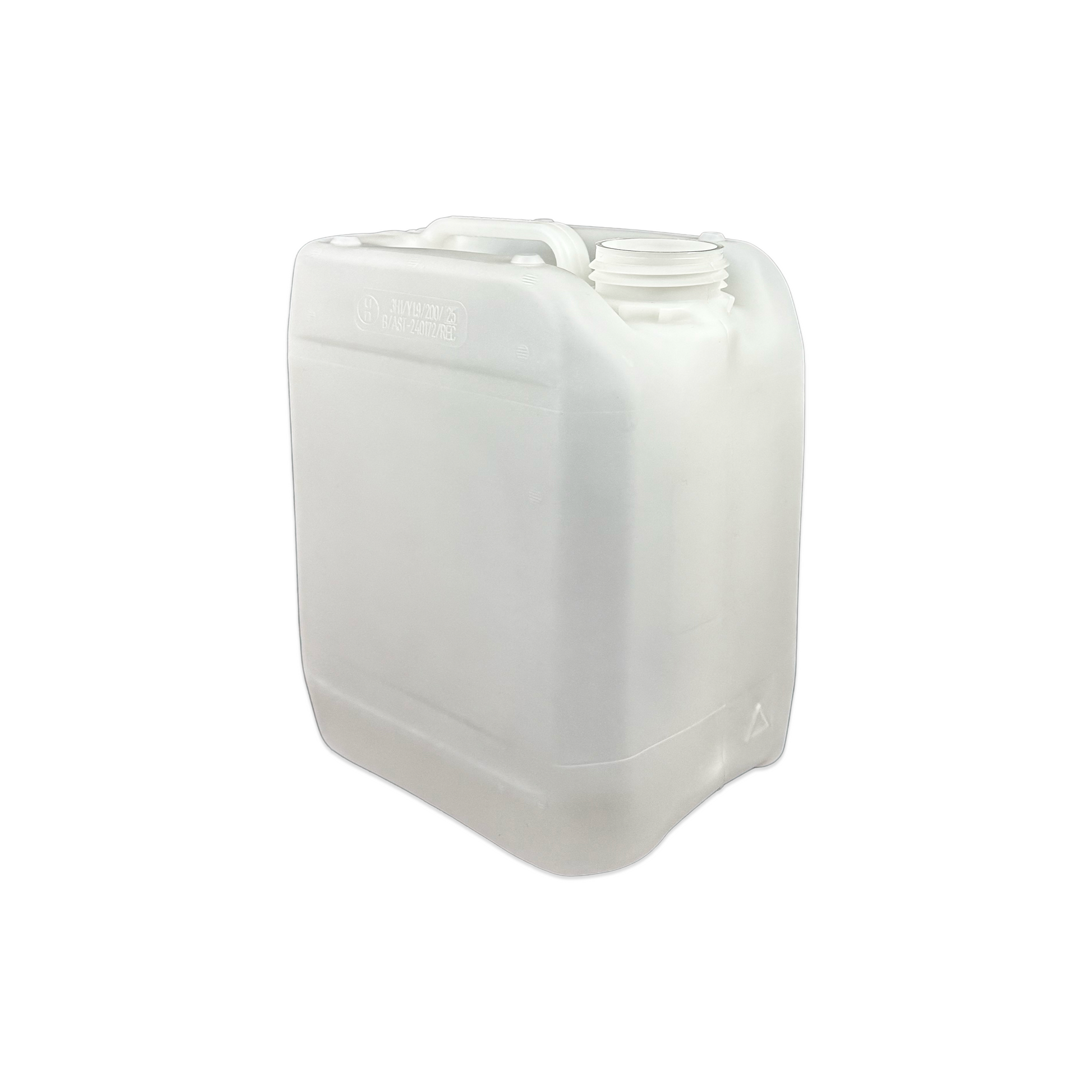 5 Litre Recycled Plastic Un Approved Natural Stackable Jerry Can with 51mm neck Invopak