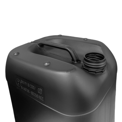 25 Litre Recycled Plastic UN Approved Black Stackable Jerry Can with 61mm Neck
