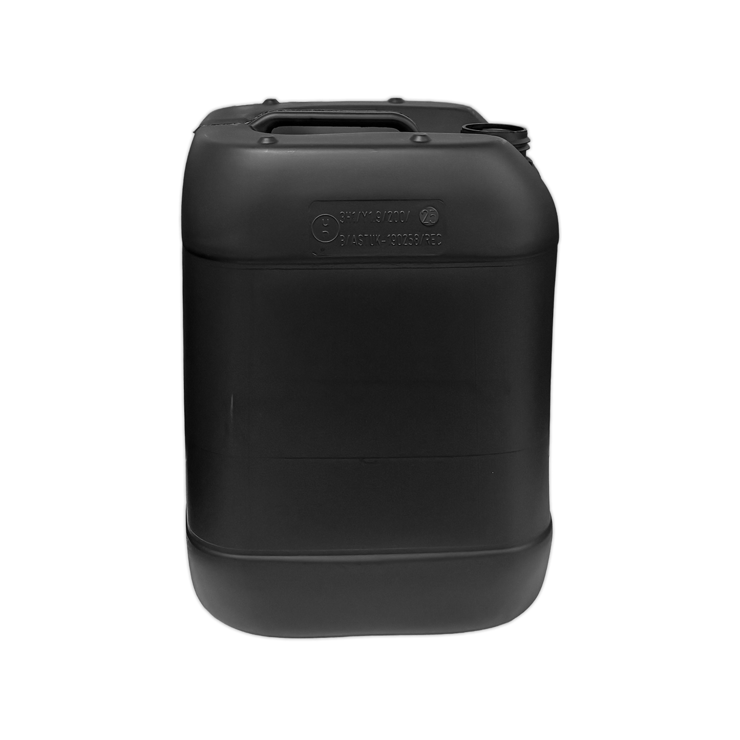 20 Litre Recycled Plastic UN Approved Black Stackable Jerry Can with 61mm Neck