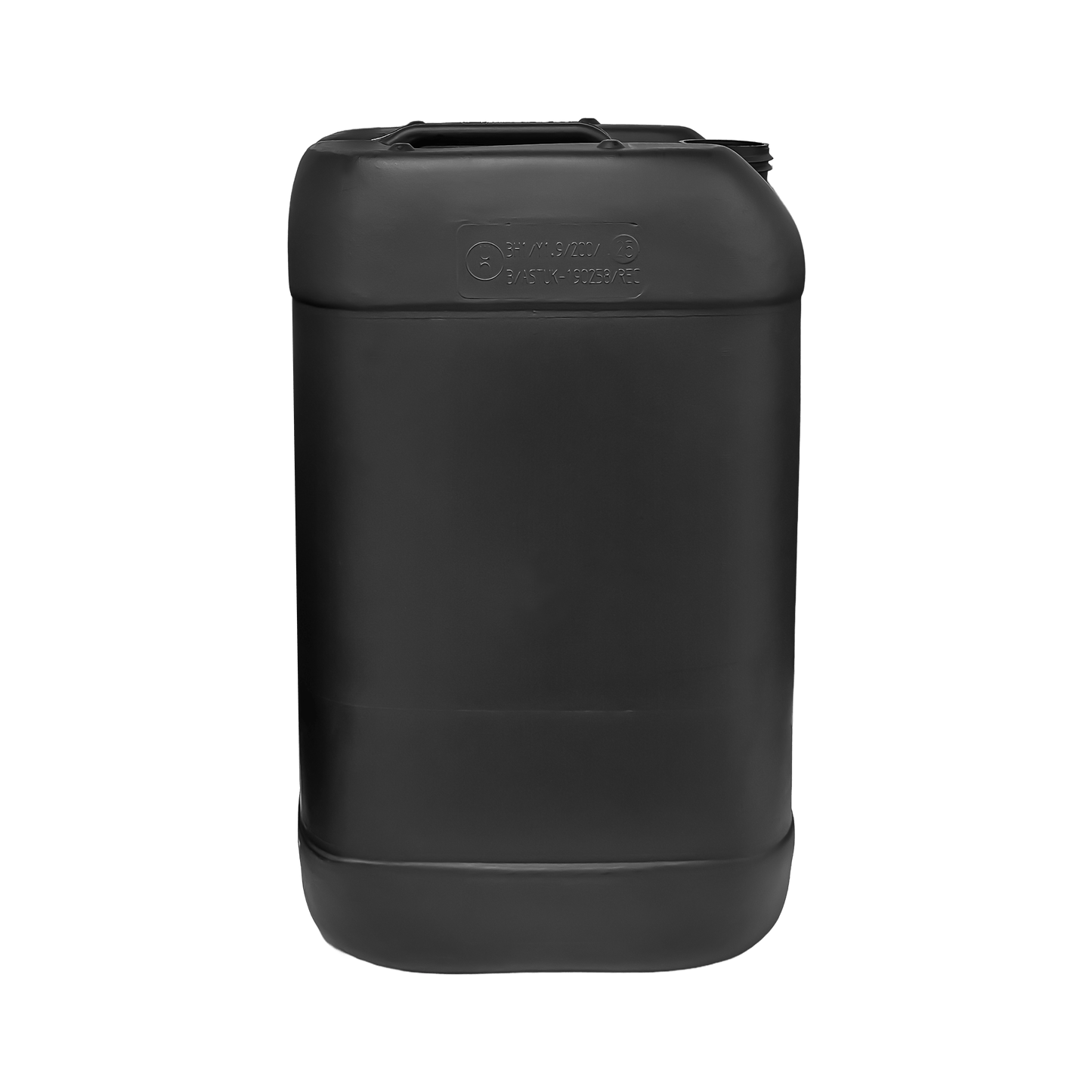 25 Litre Recycled Plastic UN Approved Black Stackable Jerry Can with 61mm Neck