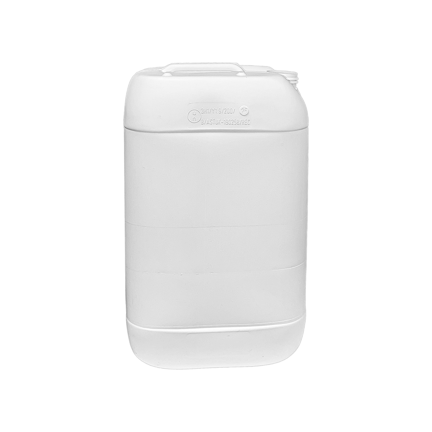 25 Litre Recycled Plastic UN Approved White Stackable Jerry Can with 61mm Neck