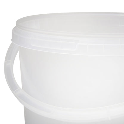 5.6 Litre Plastic Clear Tamper Evident Bucket with Plastic Handle