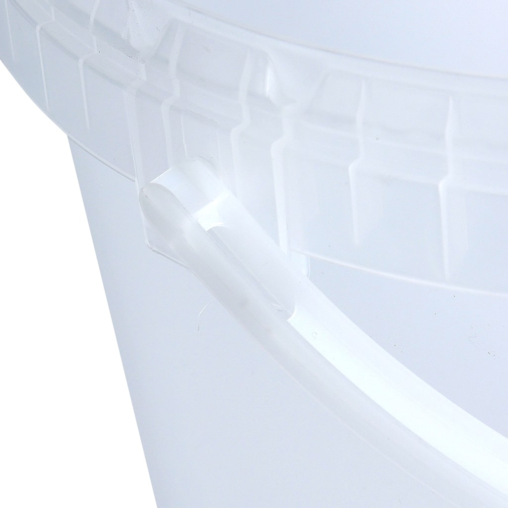 10.7 Litre Plastic Clear Tamper Evident Bucket with Plastic Handle