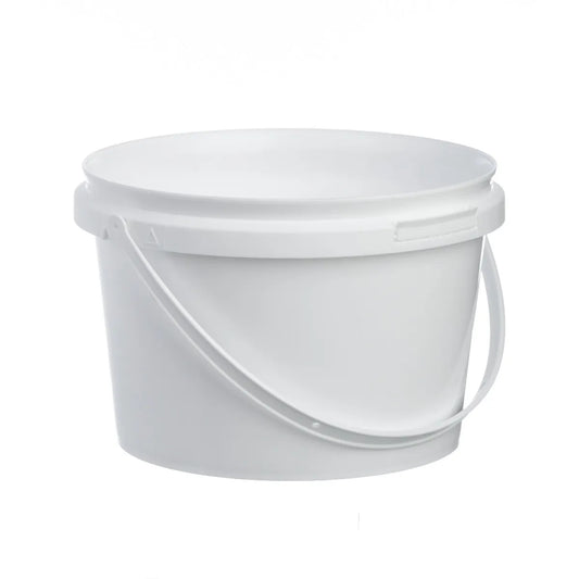 2.5 Litre Plastic White UN Approved Bucket with Plastic Handle