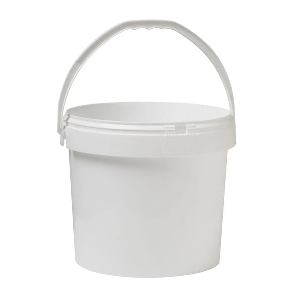 10 Litre Plastic White UN Approved Bucket with Plastic Handle Invopak