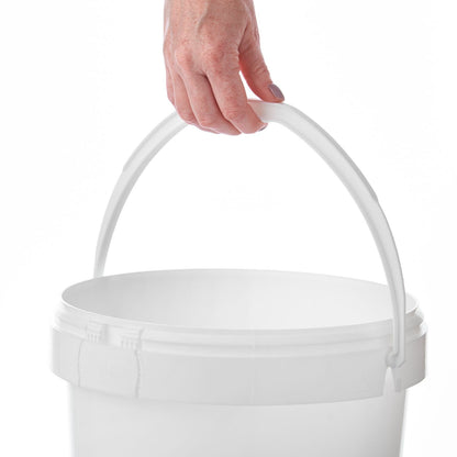 10 Litre Plastic White UN Approved Bucket with Plastic Handle