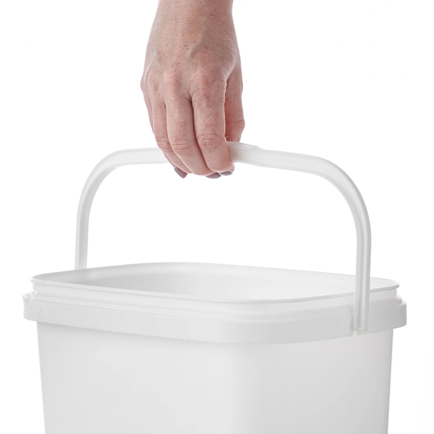 5.5 Litre Plastic White Rectangular Bucket UN Approved – Invopak