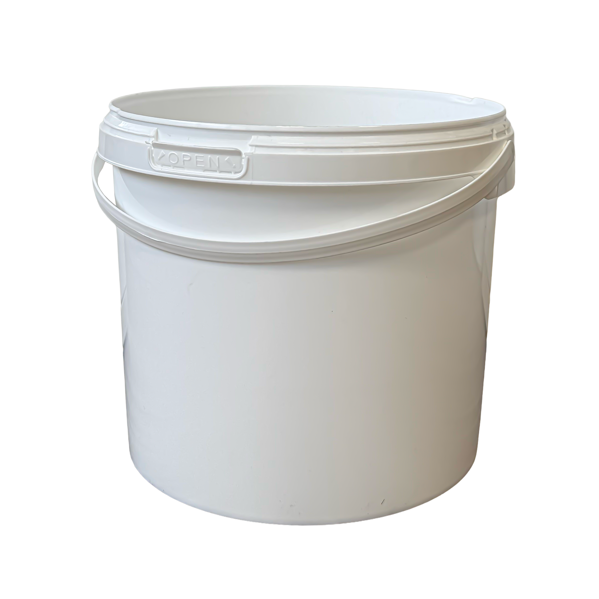 3 Litre White Round Double Lock Bucket With Plastic Handle | Invopak