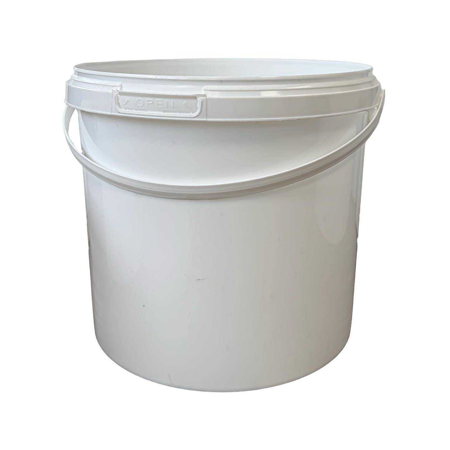 5 Litre White Round Double Lock Bucket With Plastic Handle | Invopak