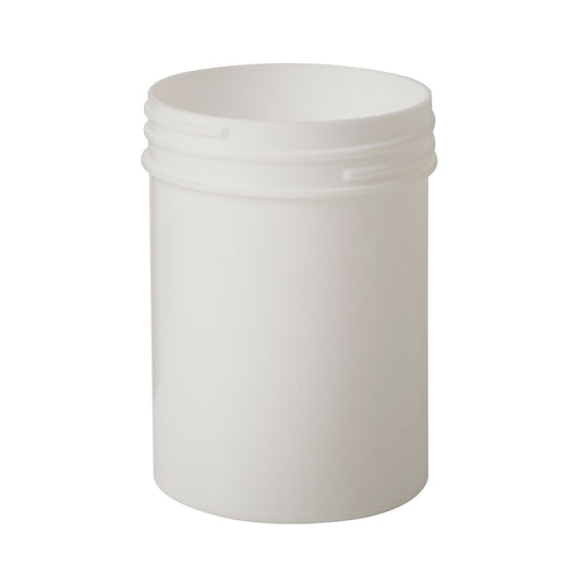 250 ML Plastic White Cylindrical Jar 70mm Screw Neck