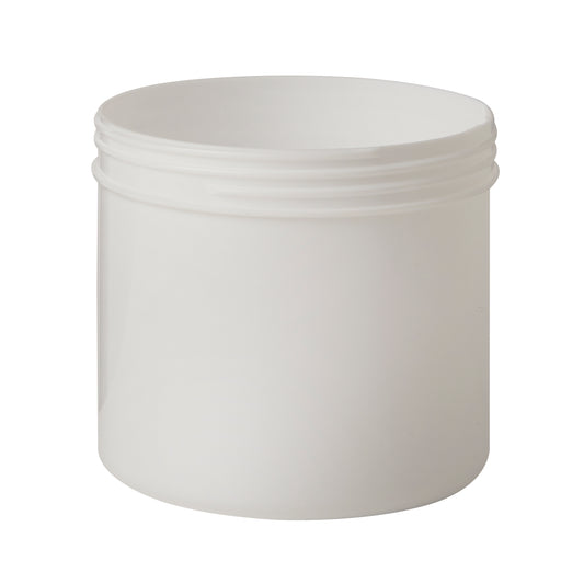 500 ML Plastic White Cylindrical Jar 100mm Screw Neck